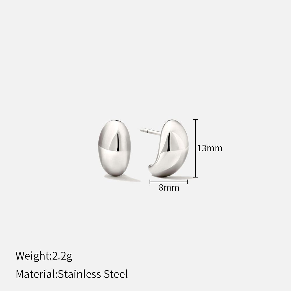 Women’s Jewelry Set Fashion Fashion Stainless Steel Gold Plated Earrings For Women Popular Simple Smooth Earrings Earrings Jewelry_ipsvogv.com