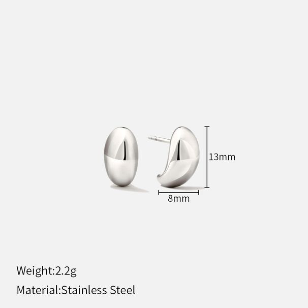 Women’s Jewelry Set Fashion Fashion Stainless Steel Gold Plated Earrings For Women Popular Simple Smooth Earrings Earrings Jewelry_ipsvogv.com
