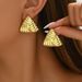 Light luxury geometric pleated versatile, niche lines, triangular design, women's earrings_ipsvogv.com