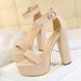 Women's Shoes thick heel super thin high heels sexy nightclub women's shoes waterproof platform open toe belt buckle sandals_ipsvogv.com