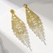New fashion full diamond tassels high end light luxury style personalized design earrings _ipsvogv.com