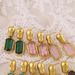 Gold Retro Luxury AAA Colored Zircon Stainless Steel Earrings For Women As A Fashionable Gift For Women_ipsvogv.com