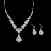Wedding Hair Veil Crown Dress Satin Gloves Necklace Earrings Bracelet Bride Jewelry Combination Set Jewelry Set_ipsvogv.com