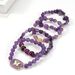 8 Cm Purple Crystal Round Beads Butterfly Tag Natural Stone Bracelet Set Ins Simple Personality_ipsvogv.com