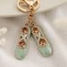 New Ballet Shoe Keychain European And American Diamond Studded Boots Metal Keychain Pendant Cute And Creative Small Gift_ipsvogv.com