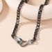 New Instagram hip hop cool accessories Serpentine metal chain necklace collarbone chain_ipsvogv.com