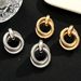 exaggerated geometric earrings for women ins style alloy winding twist earrings retro circle earrings_ipsvogv.com
