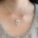 Sterling Silver Ribbon Bow Necklace For Women Korean INS Blogger Light Luxury Sweet Socialite Style Elegant Collarbone_ipsvogv.com