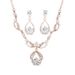 Fashion New And Japanese Style Rhinestone Accessories Earrings Trendy Jewelry Korean Elegant Necklace Set For Women_ipsvogv.com