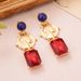 Medieval Vintage Earrings Western Retro Multi Color Crystal Earrings Gold Coin Portrait Niche High End Earrings_ipsvogv.com
