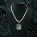 Men’s Jewelry Set Fashion New Hot Sale Sugar Cube Diamond Cuban Chain With Colored Gemstone Pendant Classic All Match Men's Necklace Jewelry_ipsvogv.com