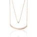 Only Double Layer Single Diamond Smile Necklace Female Element Crystal Clavicle Necklace Female_ipsvogv.com