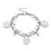 Women's Jewelry Cold Ins Style Fashion Day And Night Moon Sun Oval Pendant Double Chain Stainless Steel Bracelet_ipsvogv.com