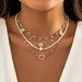 Hot Sales 4Pcs Vintage Suower Flower Clavicle Chain Necklace for Women Kpop Rhinestone Love Heart Pendant Choker Aesthetic Y2K_ipsvogv.com