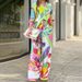 Women's Style Printed Loose Long Sleeve Wide Leg Pants Fashion Suit_ipsvogv.com