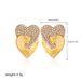 Women’s Jewelry Set Fashion Fashion Temperament Commuter Heart Shaped Earrings Gold Micro Inlaid Zircon Love Thread Earrings_ipsvogv.com