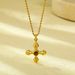 New Classic Cross Natural Stone Clavicle Necklace Women's Personalized Fashion Accessories_ipsvogv.com