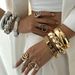 Exaggerated Ins Metal Smooth Thread Stacked Personalized Geometric Hexagonal Mirror Bracelet_ipsvogv.com