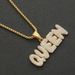 New Hip Hop Set with Diamond Pendant Letter Necklace, Trendy Men's Street Cool Personality Exaggerated Jewelry_ipsvogv.com