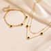 INS Versatile Fashion Titanium Steel Non Fading Roman Round Double Layer White Black Shell Necklace Bracelet Foot Chain_ipsvogv.com
