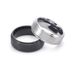 Matte Brushed 8mm Steel Ring, Trendy Men's Minimalist Black Hand Decoration, Punk Tungsten Gold Jewelry_ipsvogv.com