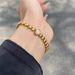 925 Silver Gold Plated Heart Shaped Bracelet Fashionable And Versatile Temperament Light Luxury Style Design_ipsvogv.com