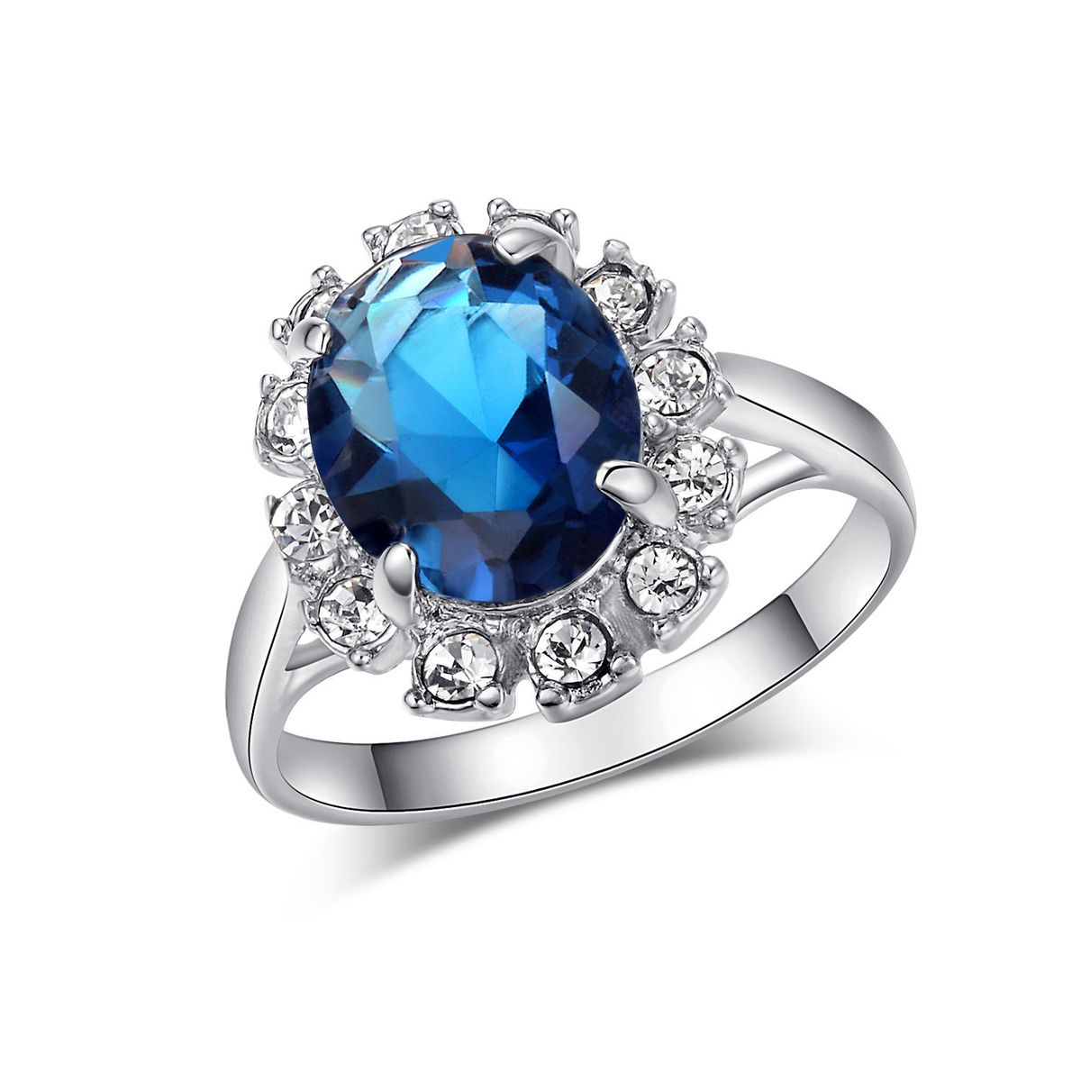 Classic jewelry AAA zircon micro inlaid emerald ring rose gold plated wedding jewelry_ipsvogv.com