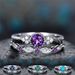 Fashion Versatile Zircon Women's Two Piece With Micro Set Green Ring Jewelry_ipsvogv.com