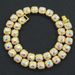 Men exaggerate full diamond peach heart, love red diamond, Cuban chain accessory, nightclub personality trend necklace_ipsvogv.com