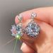 Cao Shi's New Fashion Trend Flash Diamond Zircon Female Style Flower Earrings Accessories_ipsvogv.com