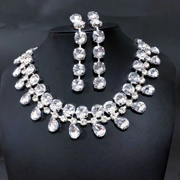 Simple style personality fashion earring necklace set party accessories ladies original_ipsvogv.com
