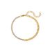 Women's Jewelry Fashion Simple Versatile Hand Jewelry Stainless Steel Gold Plated Thin Cuban Chain Splicing Zircon Bracelet_ipsvogv.com