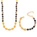 Middle Ancient Style, Niche Personality, Elegant Jewelry, Natural Stone Bead Splicing, Pig Nose Design, Titanium Steel_ipsvogv.com