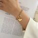 Love Gold Titanium Steel Bracelet, Female Internet Celebrity, Trendsetter, Hip-hop, Niche Personality, Simple And_ipsvogv.com