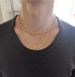 ETSY Brass Material Gold-plated Simple And Versatile Temperament Layered Fashionable Double-layer Bean Chain Necklace_ipsvogv.com