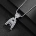 Hip Hop New Product Crown Letter Copper Set Zircon Personalized Niche Design Men's And Women's Pendant Necklace_ipsvogv.com
