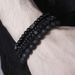 Hot Selling Bracelet Jewelry Black Gallstone Volcanic Stone Wood Beads Multi Layer Men's Bracelet Combination Set Elastic Bracelet_ipsvogv.com