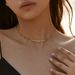 Copper plated K real gold chain minimalist INS style versatile clavicle chain love o shaped chain metal circle texture necklace_ipsvogv.com