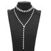 Personality Trend Sparkling Crystal Necklace European And American Fashion Long Geometric Collarbone Chain Necklace_ipsvogv.com