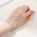 Fashion Diamond Bracelet Ring Integrated Chain Latin Dance Wrist Chain Fashionable Women's Mix And Match Bracelet_ipsvogv.com