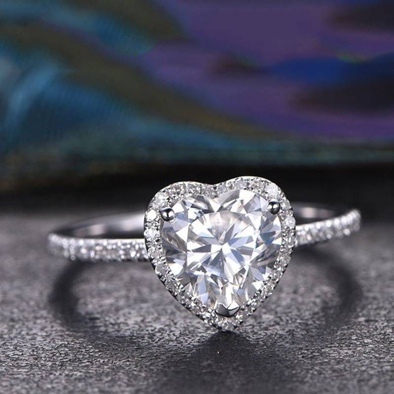 Unisex Fashion Creative Love Zircon Ring Valentine's Day Gift Couple Heart Shape Ring_ipsvogv.com