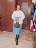 Women's Plus Size Suit Waist Shirt Denim Skirt Two Piece Suit Trendy_ipsvogv.com