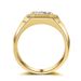 MJZ034 Simulated Square Diamond, Full Arm Set, Wealthy Diamond Ring, Trendy Men's Wide Version, Large Ring_ipsvogv.com