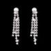 TIERED ELEGANCE 489 - Four-Layer Rhinestone & Pearl Bridal Jewelry Set (Claw Chain Necklace & Earrings, Wedding Accessories)_ipsvogv.com