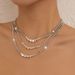 Personality exaggerated rhinestone necklace Fashion trend street shooting clavicle chain retro claw chain multi layer necklace_ipsvogv.com