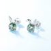 Cute Rabbit Ears Green Moss Earrings S925 Silver Inlaid Water Grass Agate Earrings_ipsvogv.com