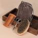 3pcs/set Men's Beard Grooming Tool Set Double-Sided Solid Wood Beard Comb Boar Bristle Cleaning Brush Beard Brush Stainless Steel Scissors _ipsvogv.com
