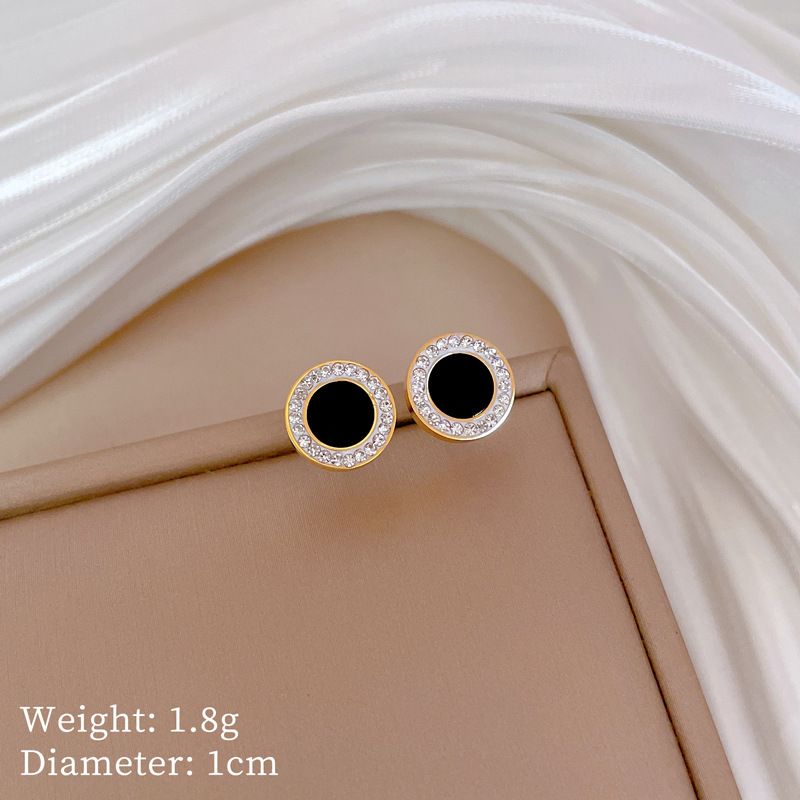 【 Full Body Titanium Steel 】 Round Agate Temperament And Personality Are Extremely Simple. Real Gold Necklace In The_ipsvogv.com