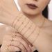 Women's Jewelry Set Fashion Titanium Steel 26 Letters Inlaid Zircon Combination PVD Plated Real Gold Color Preserving Necklace Bracelet Earrings_ipsvogv.com