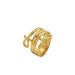 Niche style unisex with simple bow and fashionable double-layer design, high-end couple ring_ipsvogv.com